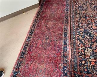 #42	Hand-knotted Runner Rug Burgundy/Navy 37' by 31" wide	 $500.00   note the runner is photo folding in half.
