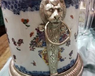 #109		Vintage Peoples Republic of China plater with Lion Handles	 $50.00 
