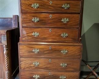 #139 Antique Highboy with 8 drawers hand dove tailed 40x20x70 $800.00