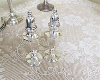 Sterling silver salt and pepper.