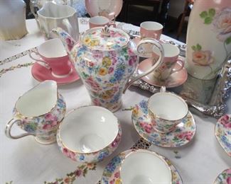 Aynsley bone china tea set.