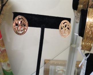 14 k gold earrings.