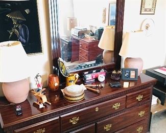 Colonial Style Dresser with Mirror