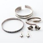 Sterling Silver Bracelets, Brooch and Earrings