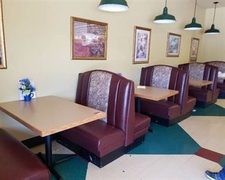 Lot (4) 4 person booth openings