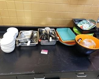 Lot of pans and utensils