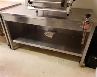 All Stainless steel table with can opener