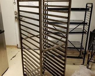 Stainless sheet pan rack