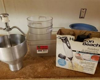 pancake depositor and immersion blender