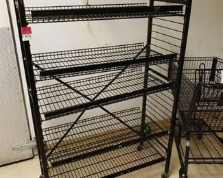Black rack and wall shelf