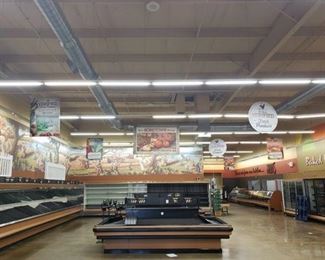 (7) hanging signs in deli area