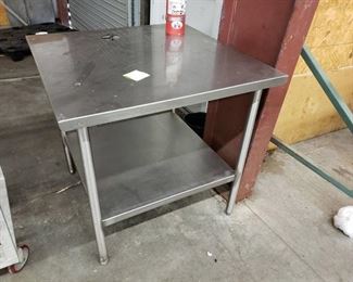 36x36 all stainless table