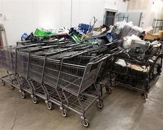 (36) shopping carts and contents in carts