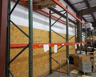 3 sections of pallet racking