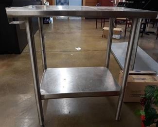 Stainless Steel Table with 1 Shelf 24x32x36