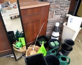 Floral Equipment; Buckets, Watering Cans, Trash Cans, Mirror