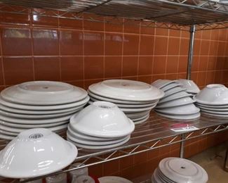 Contents of Shelf, Plates, Saucers, and Small Bowls