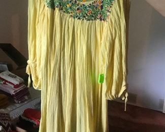 Vintage Gauze Mexican Dress