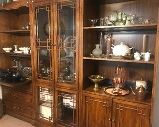 Beautiful, 3 Piece Pecan Wall Unit