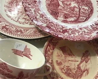 Assorted Pink & White, Mill Stream, Currier & Ives,