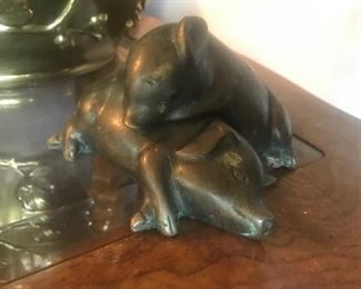 Pair of Brass Pigs