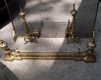 2 sets of Brass Andirons
