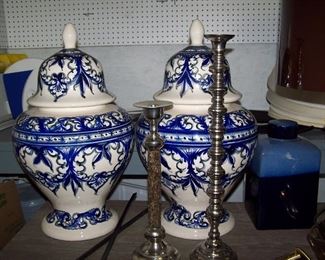 AlcoBaca Large Ginger Jars 25' High by 14" Wide