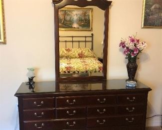 Vanity & Dresser by Broyhill with matching lamp tables