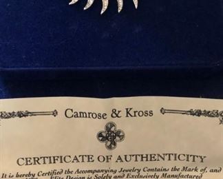 Camrose & Kross Jacqueline Kennedy Reproduction Brooch