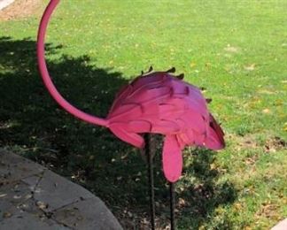 Metal Flamingos