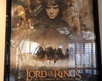 Lord of the Rings Signed by 19 Cast Members including Christopher Lee "The Fellowship of the Ring"