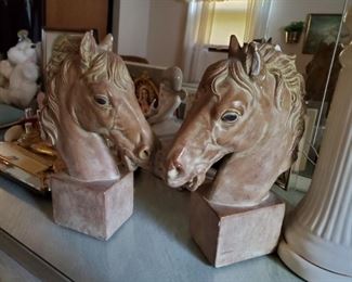 Horse Heads Bookends 