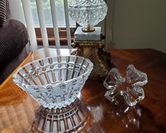 Crystal Bowl & Crystal Cloverleaf 