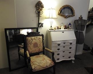Eastlake Armchair w/Crewel, Sweet Secretary