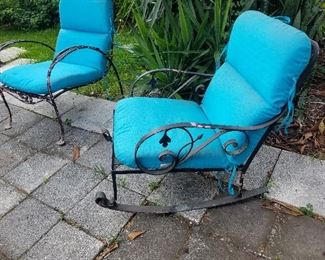 Antique Wrought Iron Furniture...VERY Unusual Rocking Chair!!