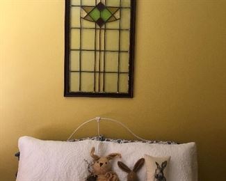 1/2 vintage stained glass windows