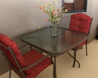 Patio table + chairs