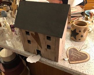 PriMitiVe wood house with nightlight
