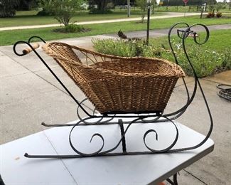 Iron and Wicker sleigh