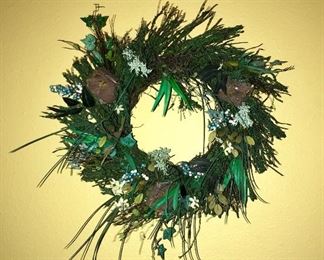 Birdhouse wreath
