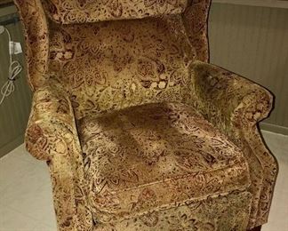 Recling wing back chair
