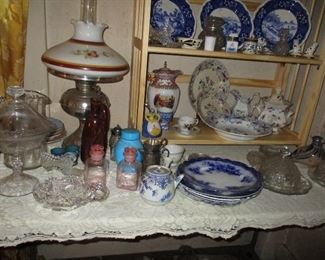 Rayo lamp, pressed glass