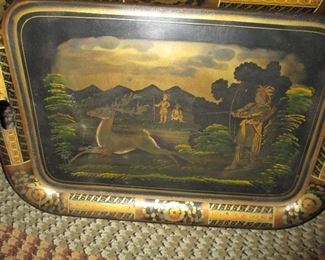 painted tin tray