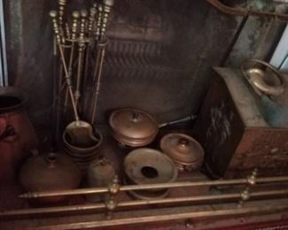 Copper , fireplace items