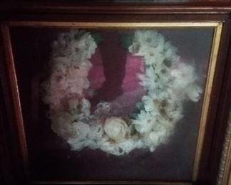 Memory wreath  made from feathers