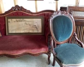 Victorian couch & chair