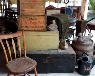 wooden trunks & crates