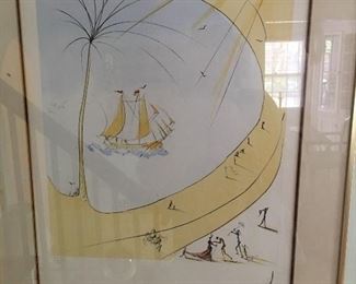 Signed Dali with Gallery Information. In honor of Picasso