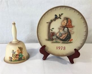 M.I. Hummel Goebel 1978 Plate & Bell 3 Piece https://ctbids.com/#!/description/share/171491