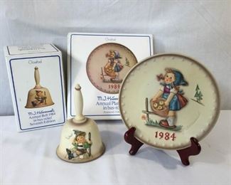 M.I. Hummel Goebel 1984 Plate & Bell 3 Piece https://ctbids.com/#!/description/share/171500